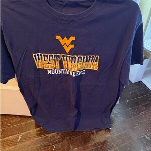 West Virginia Mountaineers Navy Tee with Gold Logo